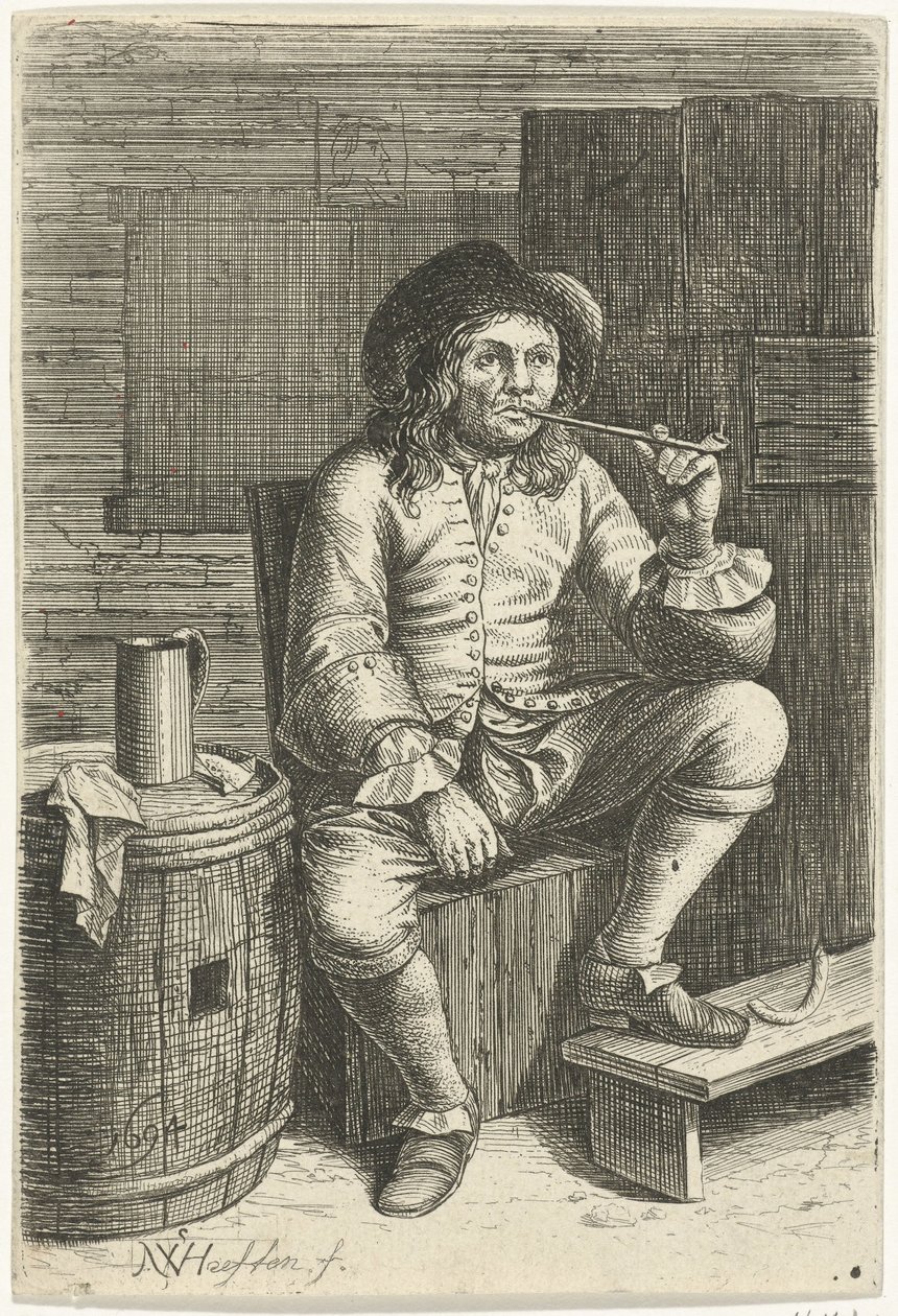 kouřící muž od Nicolaes van Haeften
