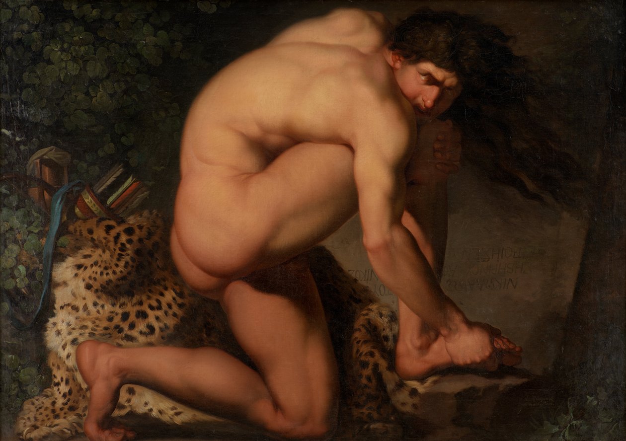 Zranění Philoctetes od Nicolai Abraham Abildgaard