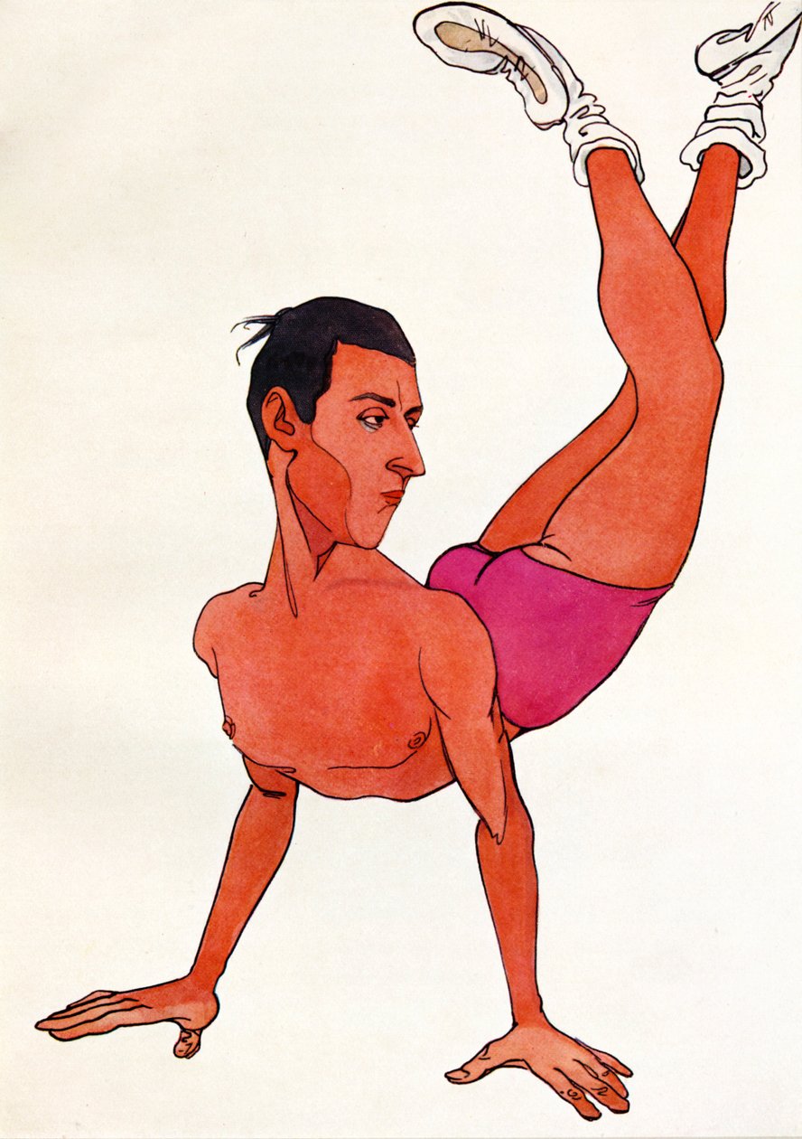 Karikatura sira Antona Dolina, cca 20. léta 20. století (kresba) od Nicolai (1869 1937) Legat