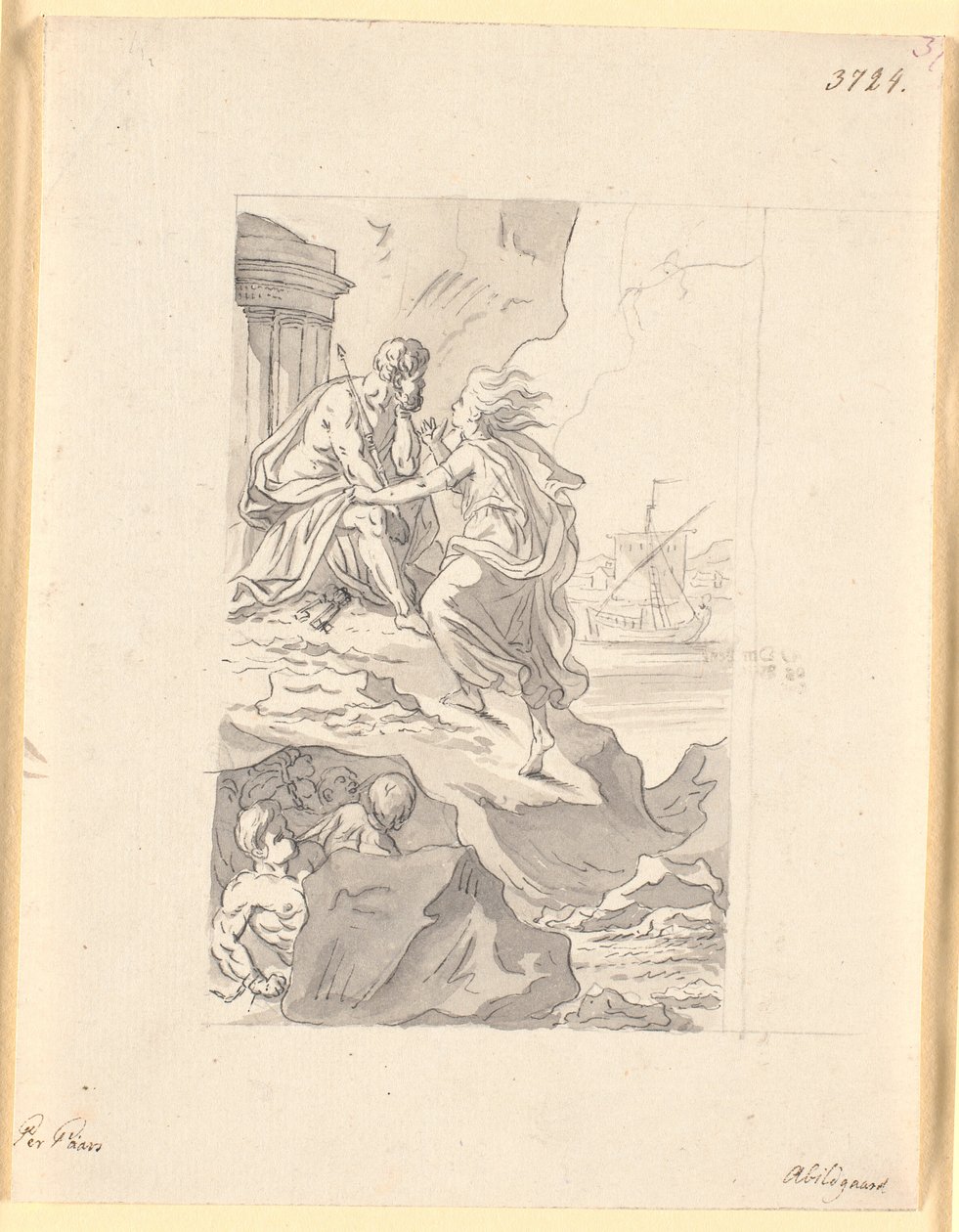 Avind ve společnosti Æolus. "Peder Paars". 1. kniha 1. píseň od Nicolai Abildgaard
