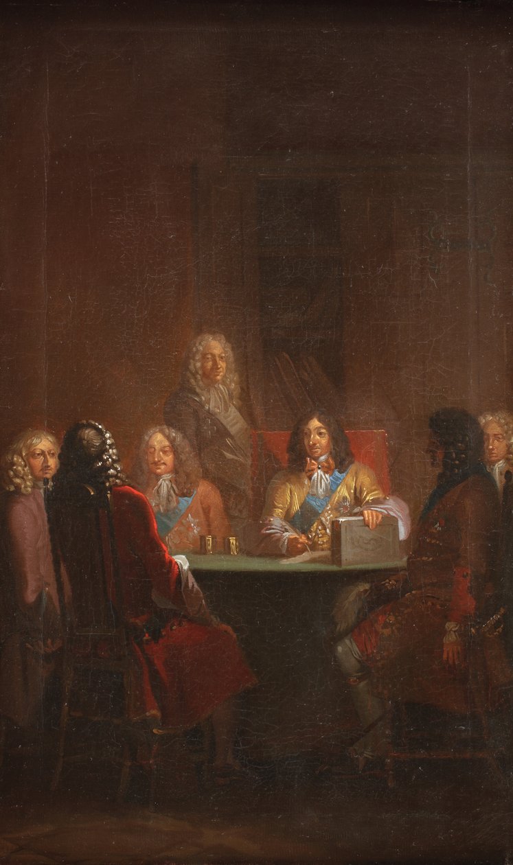 Christian V představuje dánský zákon z roku 1683 od Nicolai Abildgaard