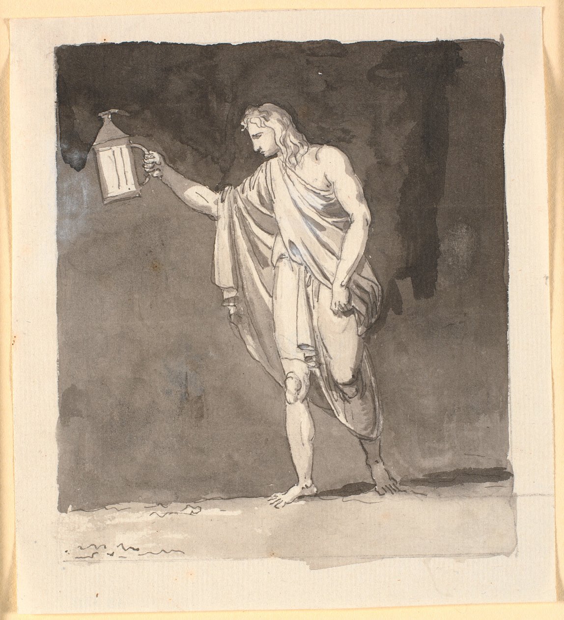 Diogenes svítící ve tmě s lucernou od Nicolai Abildgaard