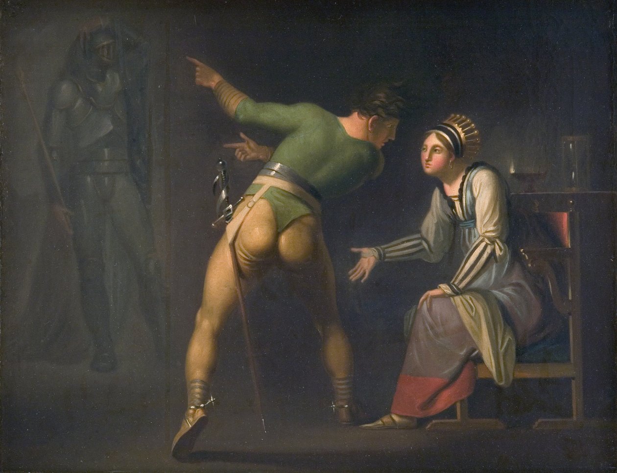 Hamlet a jeho matka. Epizoda ze Shakspearova Hamleta od Nicolai Abildgaard
