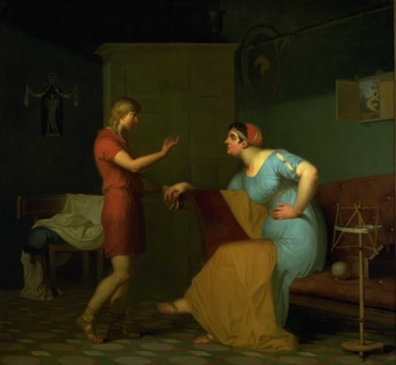 Papirius a jeho matka od Nicolai Abildgaard