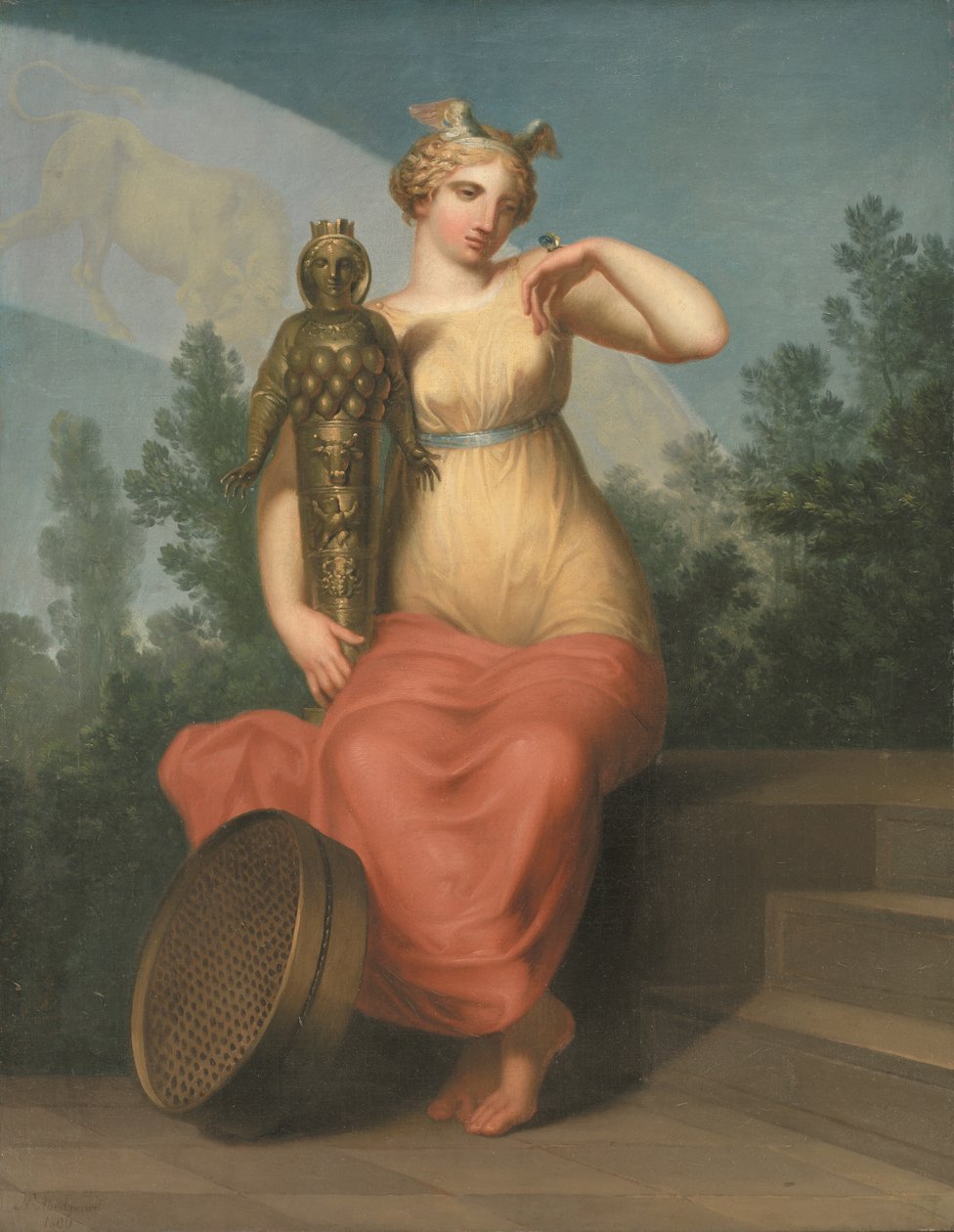 Filozofie. Alegorická postava. od Nicolai Abildgaard