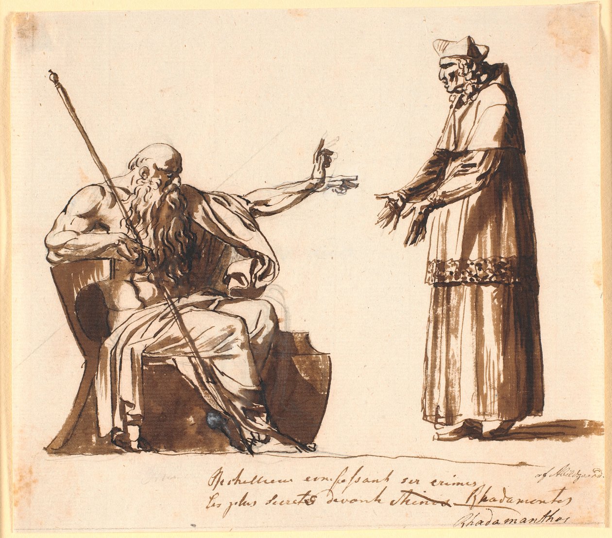 Richelieu foran Rhadamanthos od Nicolai Abildgaard