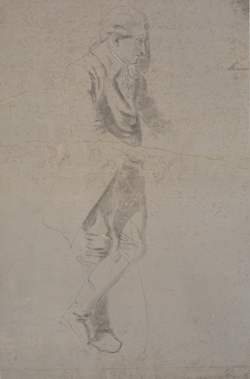 Stojící muž v kostýmu od ca. 1770. Struensee? od Nicolai Abildgaard