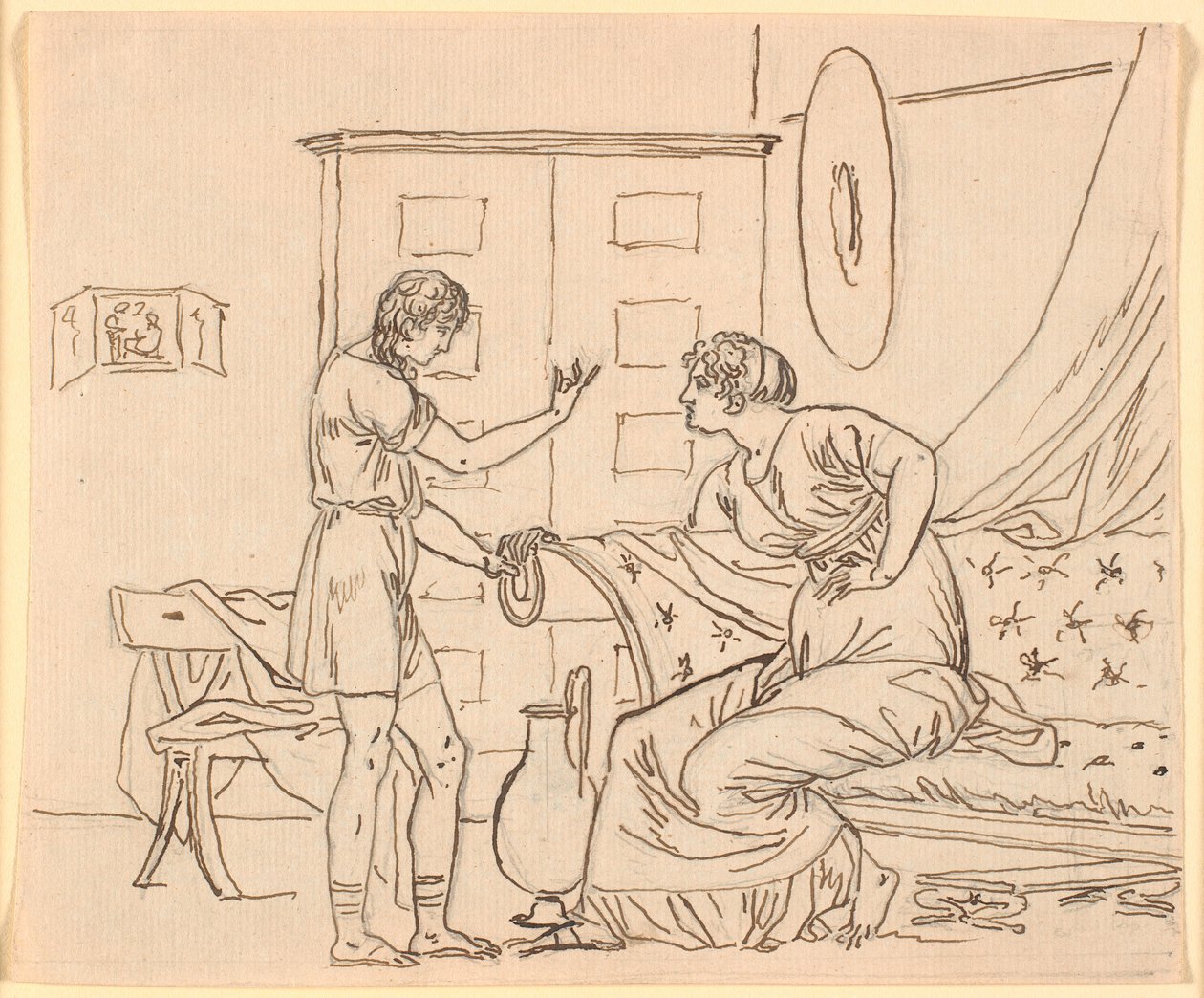 Studie pro Papirius a jeho matku od Nicolai Abildgaard
