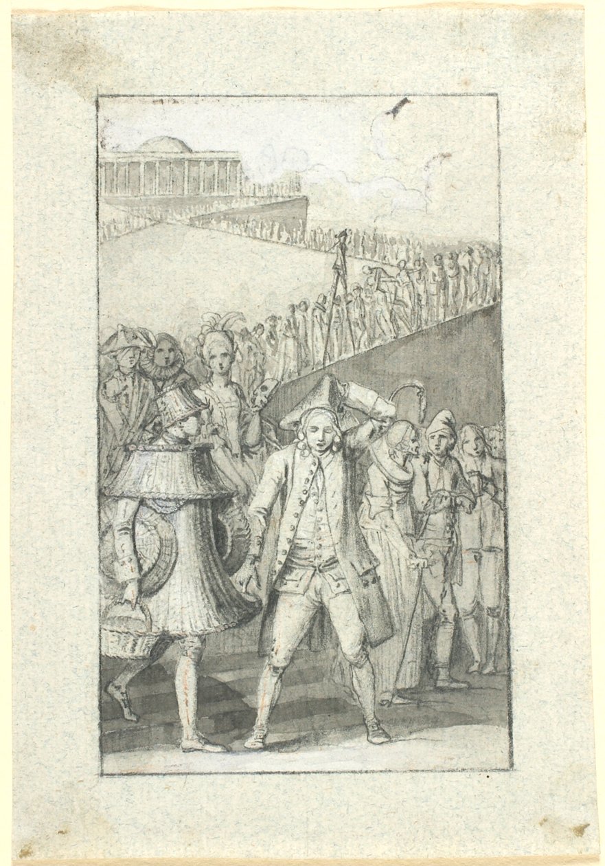 Návrh ilustrace pro Johse. Ewaldův příběh "Chrám štěstí. Sen" v edici jeho sebraných spisů od Nicolai Abildgaard