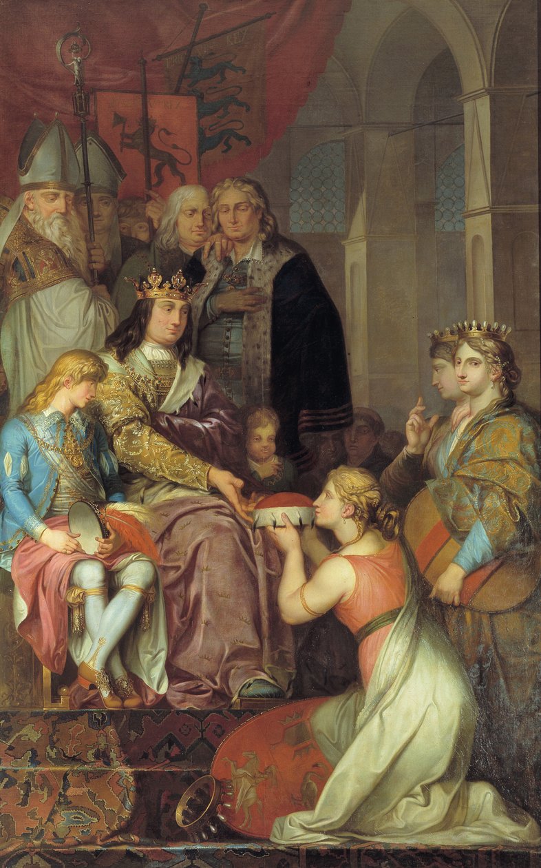 Christian I. Prohlásil Holštýnsko vévodstvím v roce 1474, 1780. od Nicolai Abraham Abildgaard