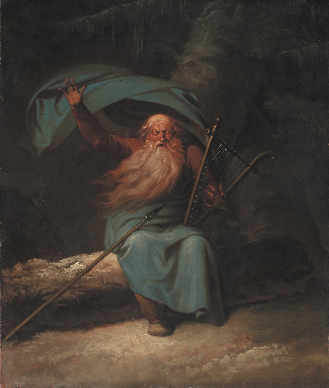 Ossian zpívá svou labutí píseň, 1780-1782. od Nicolai Abraham Abildgaard