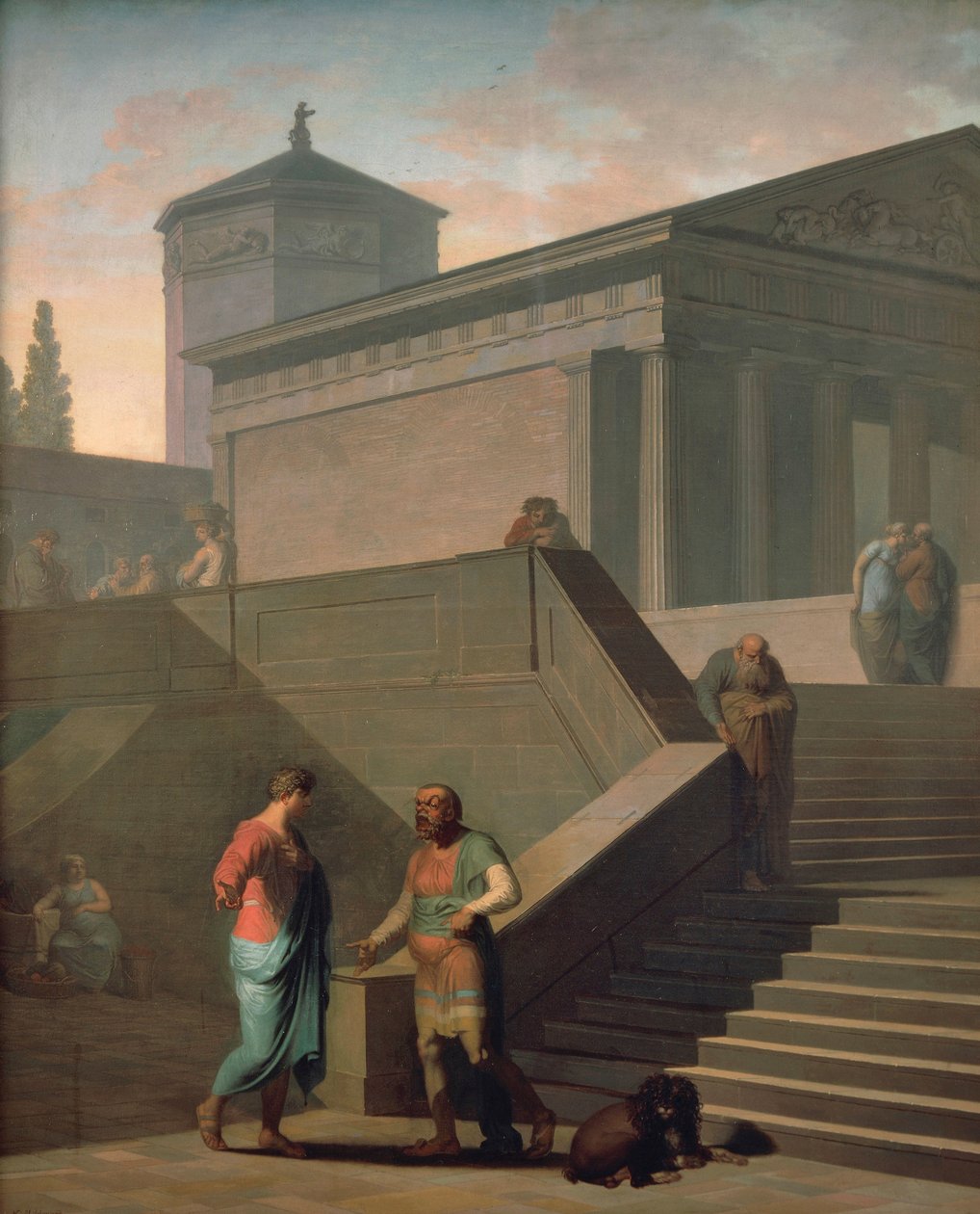 Scéna Andria (inspirovaná hrou Terence) od Nicolai Abraham Abildgaard