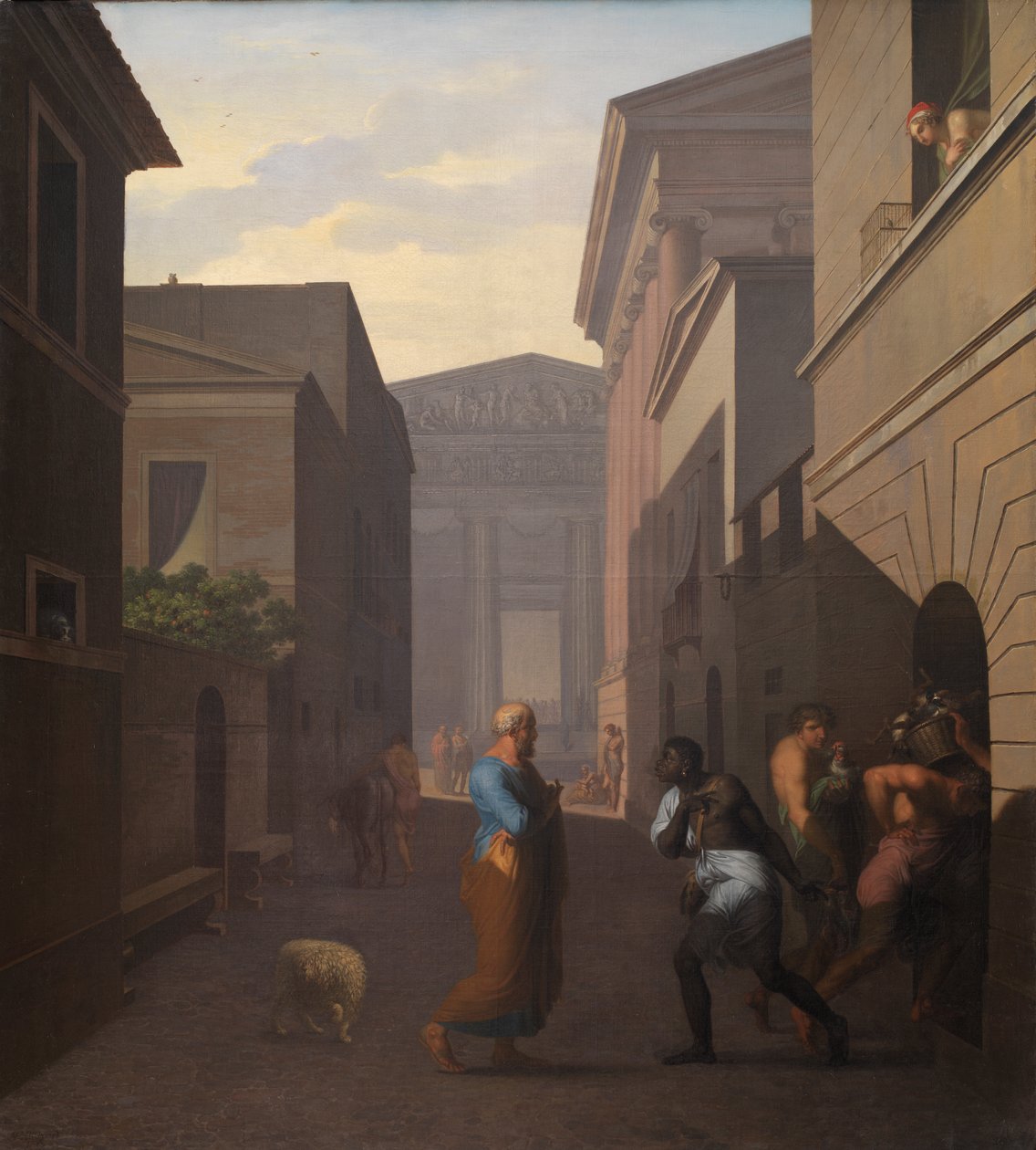 Simo a jeho bývalý otrok Sosia, 1803 od Nicolai Abraham Abildgaard