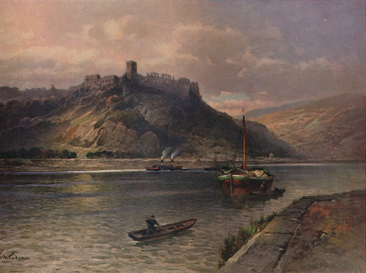 Ruine Rheinfels, zámek Rheinfels, 1923. od Nicolai Astudin