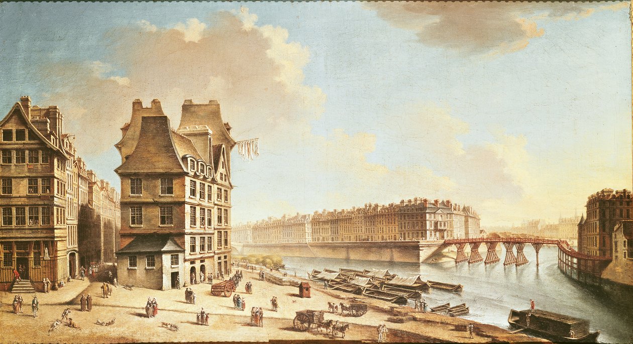 Ile Saint-Louis z Place de Greve, c.1757 (viz také 86034) od Nicolas Raguenet