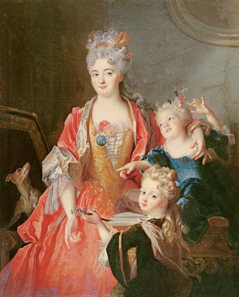 Žena se dvěma dětmi od Nicolas de Largillière