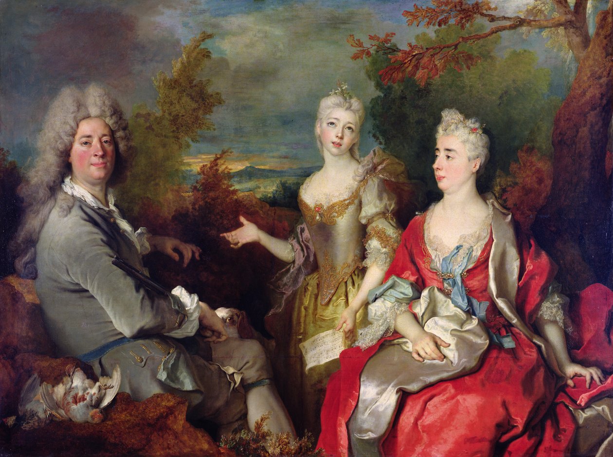 Rodinný portrét, kolem roku 1710 od Nicolas de Largillière