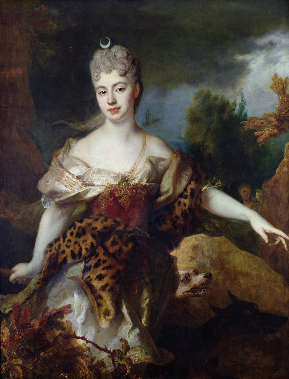 Portrét Mademoiselle de Barral jako Diany, asi 1714 od Nicolas de Largillière