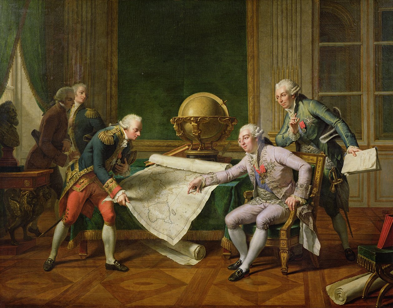 Ludvík XVI. (1754-93) Předávání pokynů La Perouse, 29. června 1785, 1817 od Nicolas Andre Monsiau