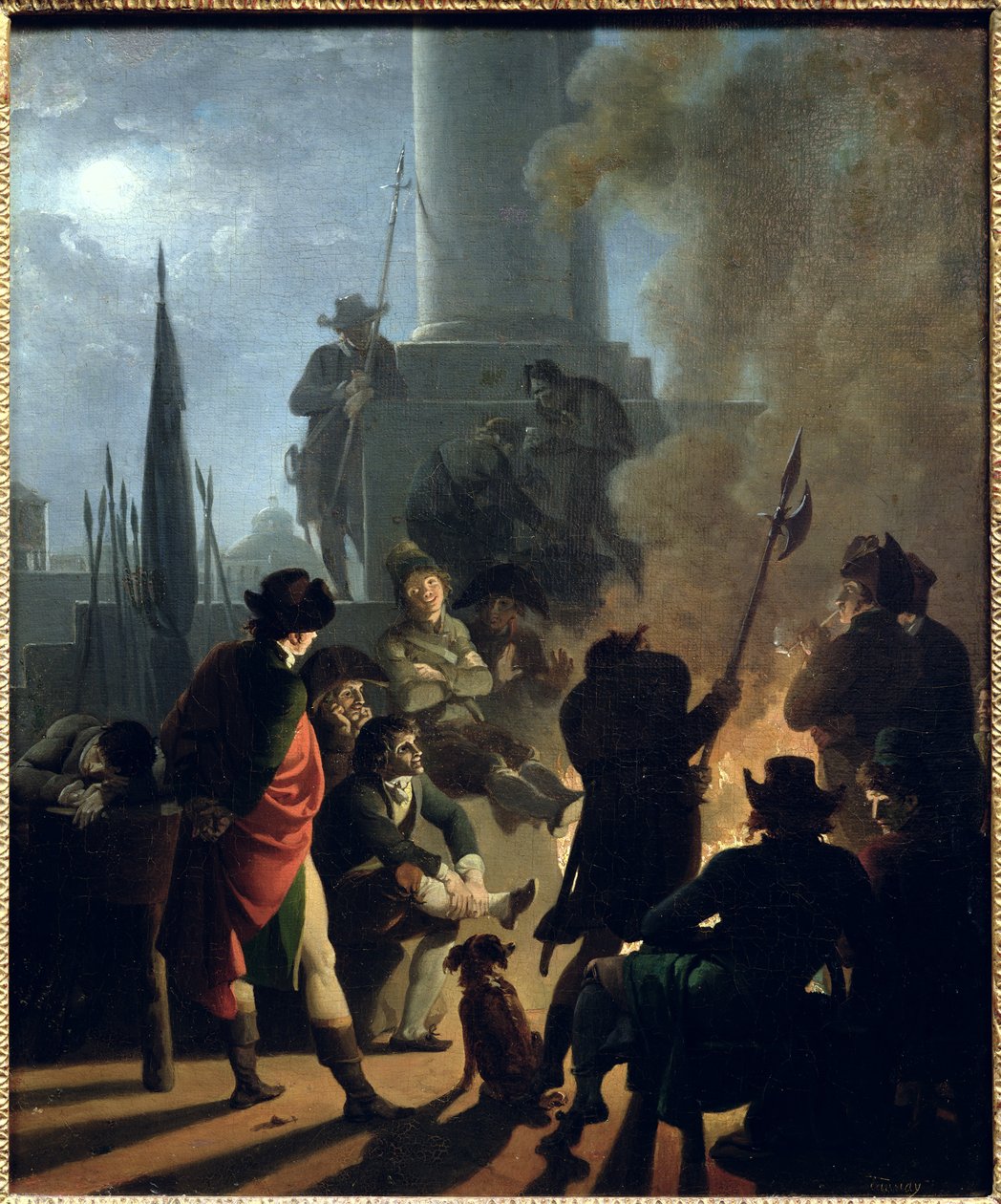 Revoluční scéna: Bivak od Nicolas Antoine Taunay