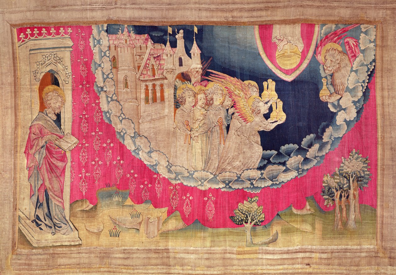 Andělé z Apokalypsy Tapiserie Angers, 1373-87 (tapisérie) od Nicolas Bataille