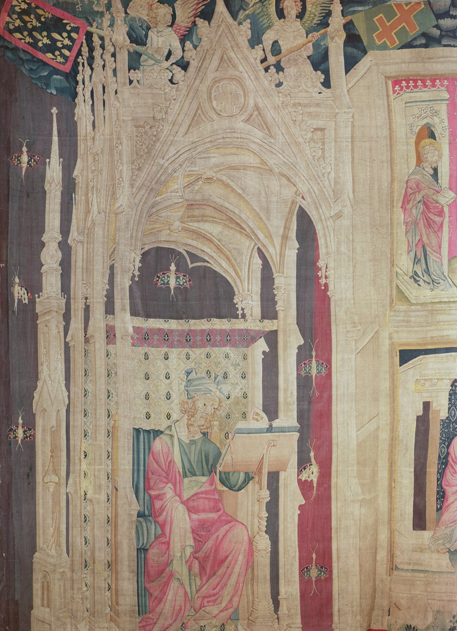 The Reader, from the Apocalypse Tapestry of Angers, 1373-87 (tapisérie) od Nicolas Bataille
