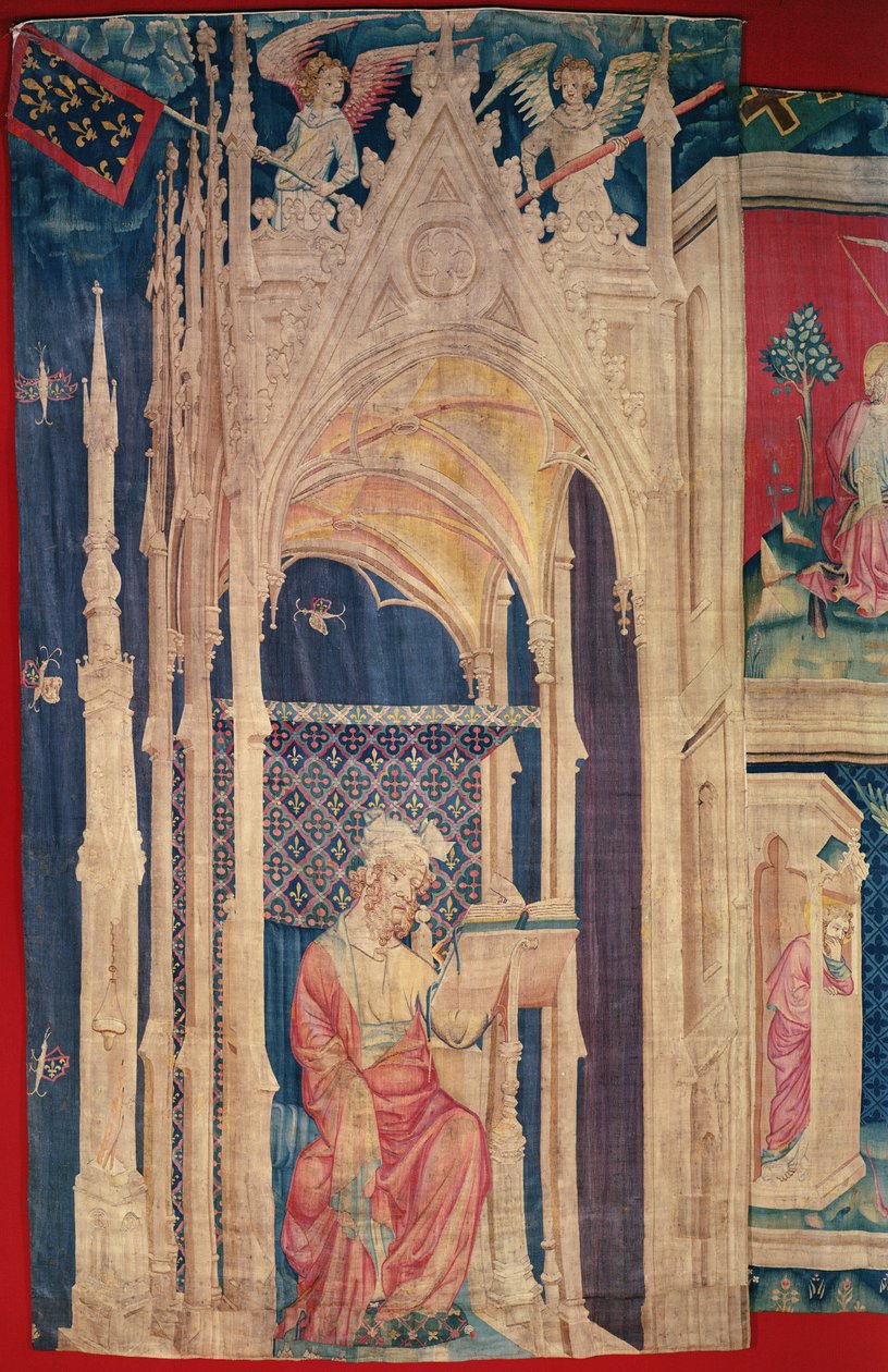 The Reader, from the Apocalypse Tapestry of Angers, 1373-87 (tapisérie) od Nicolas Bataille