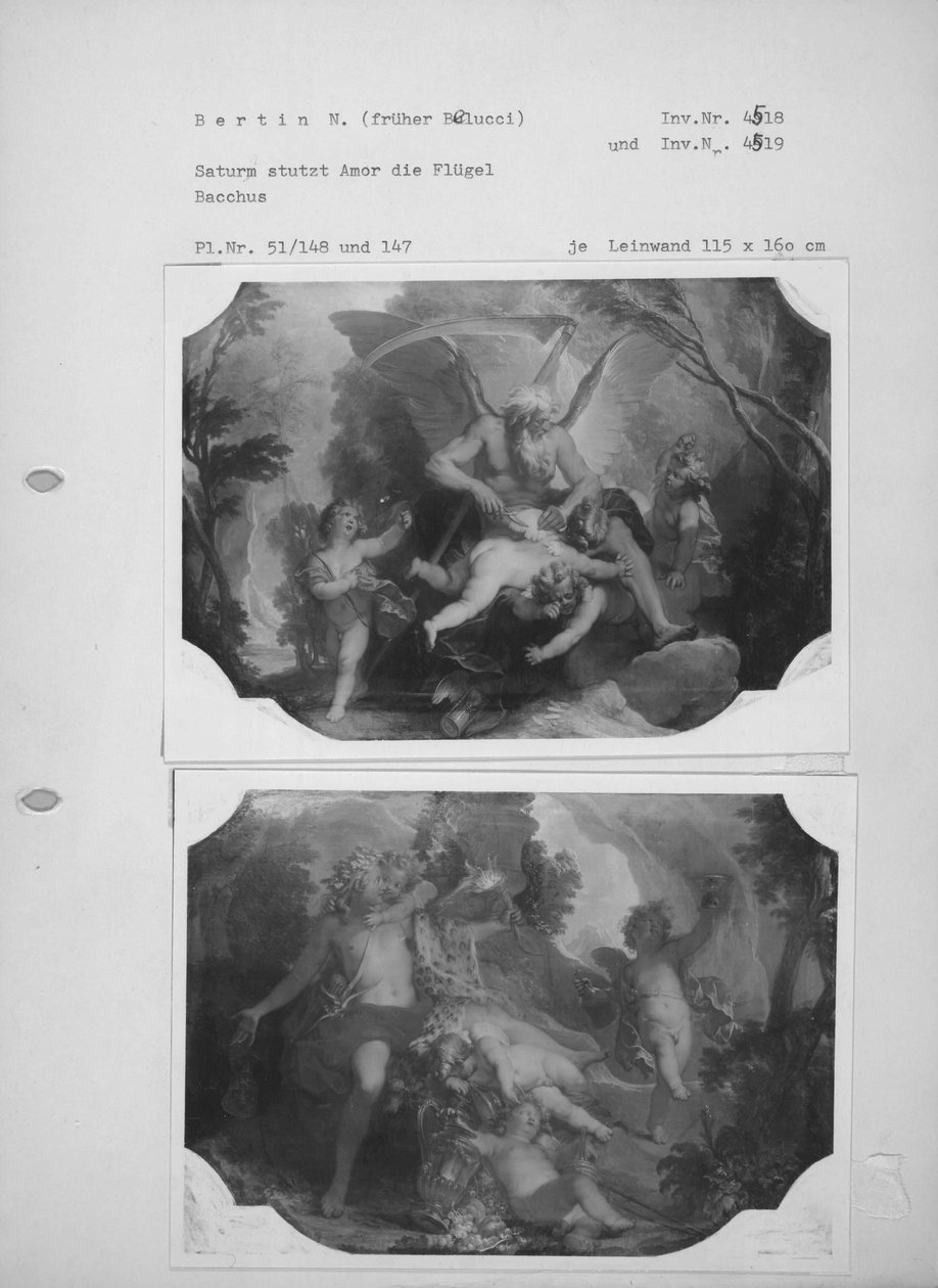 Bacchus se čtyřmi putti od Nicolas Bertin