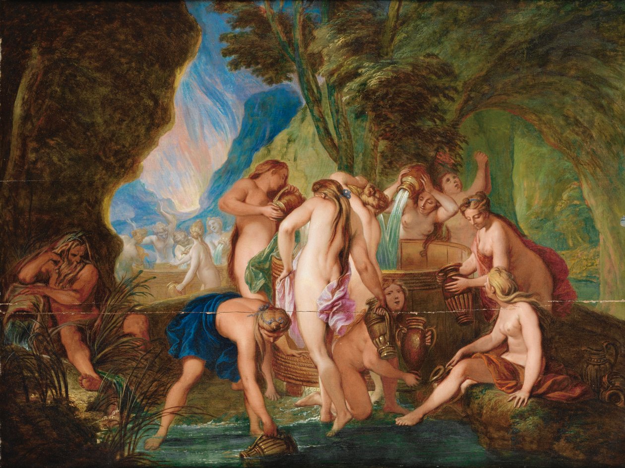 Danaides v pekle od Nicolas Bertin
