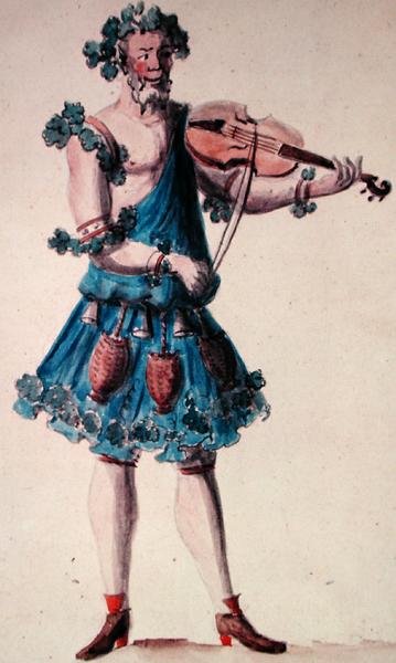 Kostým pro Ballet Silene (wc na papíře) od Nicolas Boquet