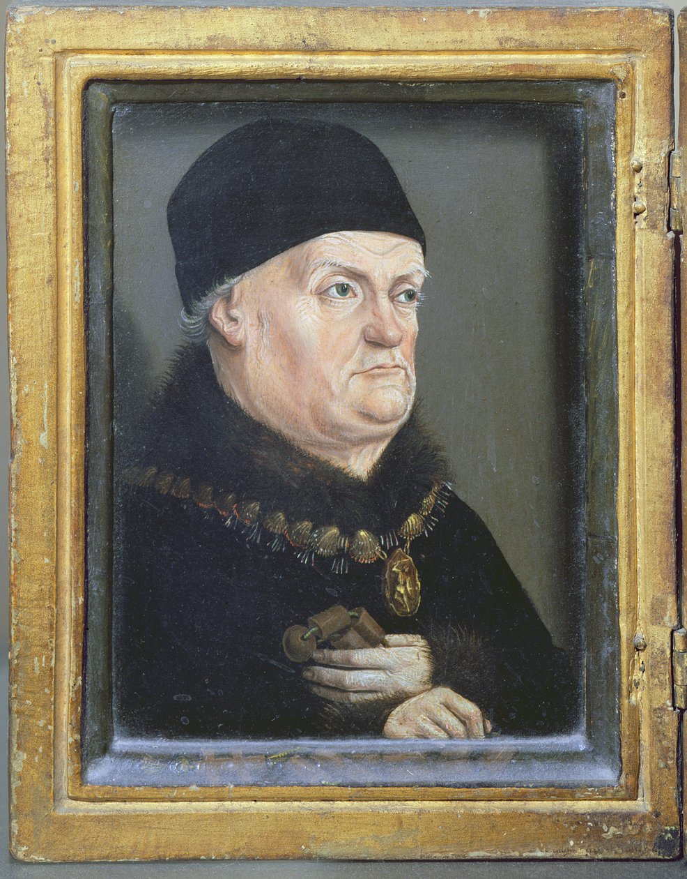 Diptych Matheron: Portrét René I. „Dobrý“ (1409–80) vévoda z Anjou a jeho manželka Jeanne de Laval († 1498) kolem roku 1475 (viz také 94914–15) od Nicolas Froment