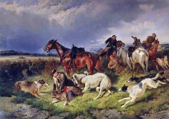 Lov vlků, 1873 od Nicolas Gregorovitch Svertschkoff