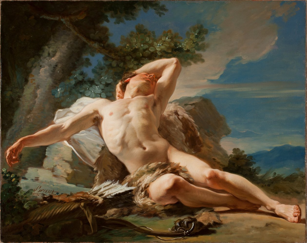 Spící Endymion, 1756 od Nicolas Guy Brenet