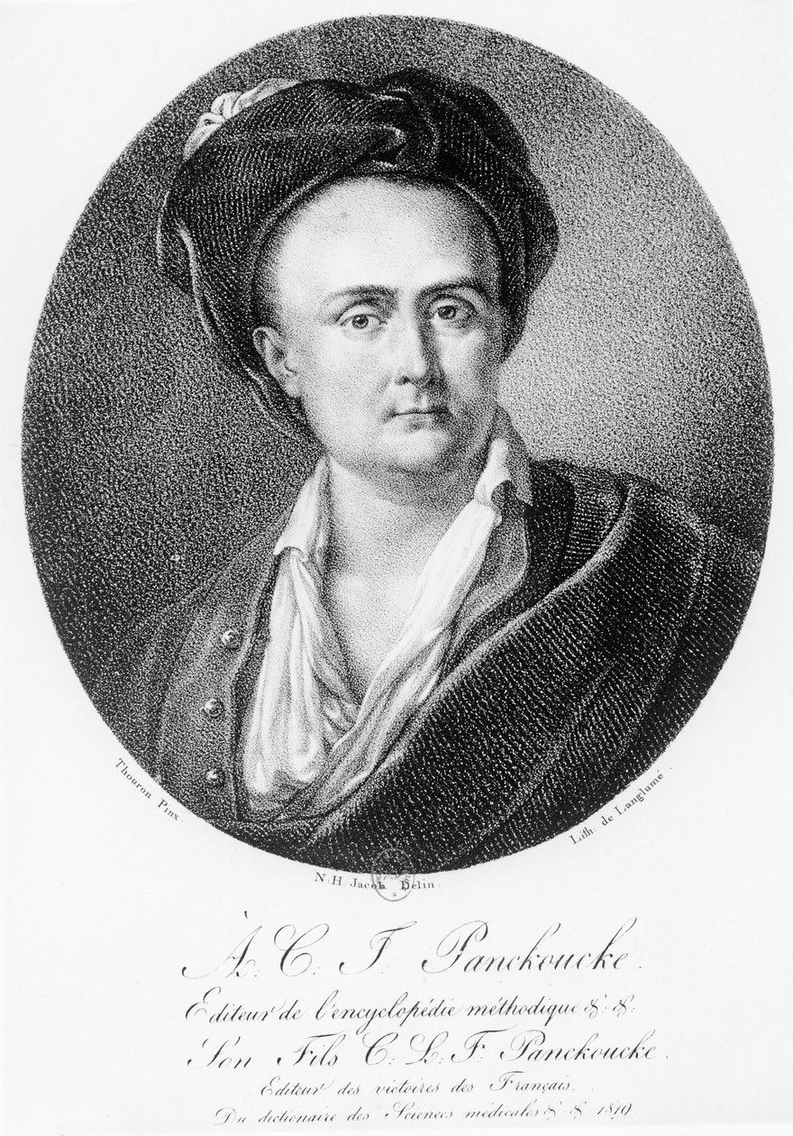 Medailonový portrét Andre Charles Joseph Panckoucke (1736-98) od Nicolas Henri Jacob