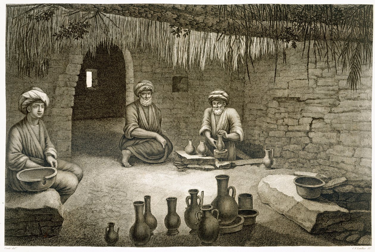 Interiér hrnčířské dílny, ze svazku II Arts and Trades of 