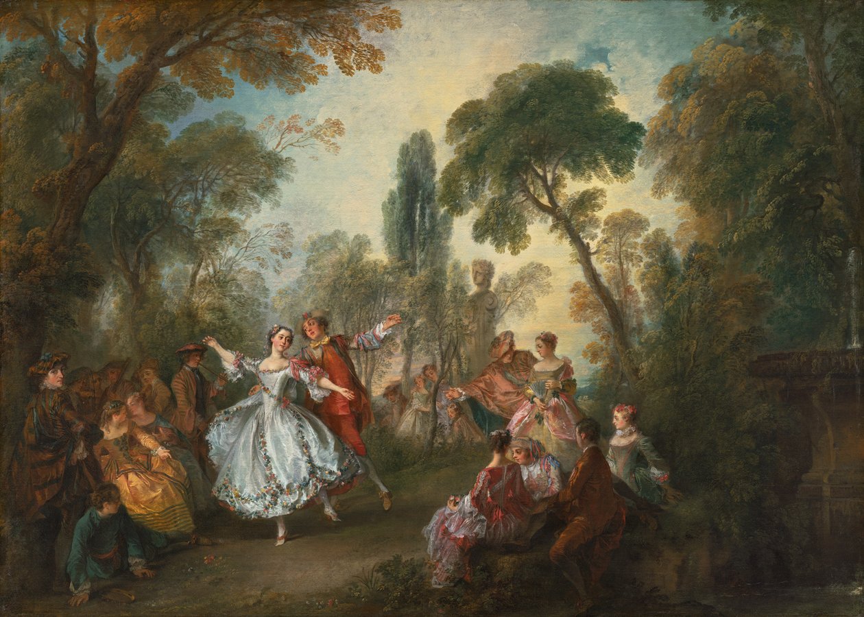 Tanec La Camargo, kolem roku 1730 od Nicolas Lancret