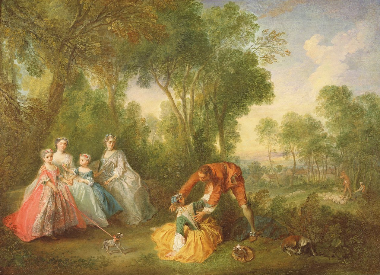 Rodina Bourbon-Conti od Nicolas Lancret
