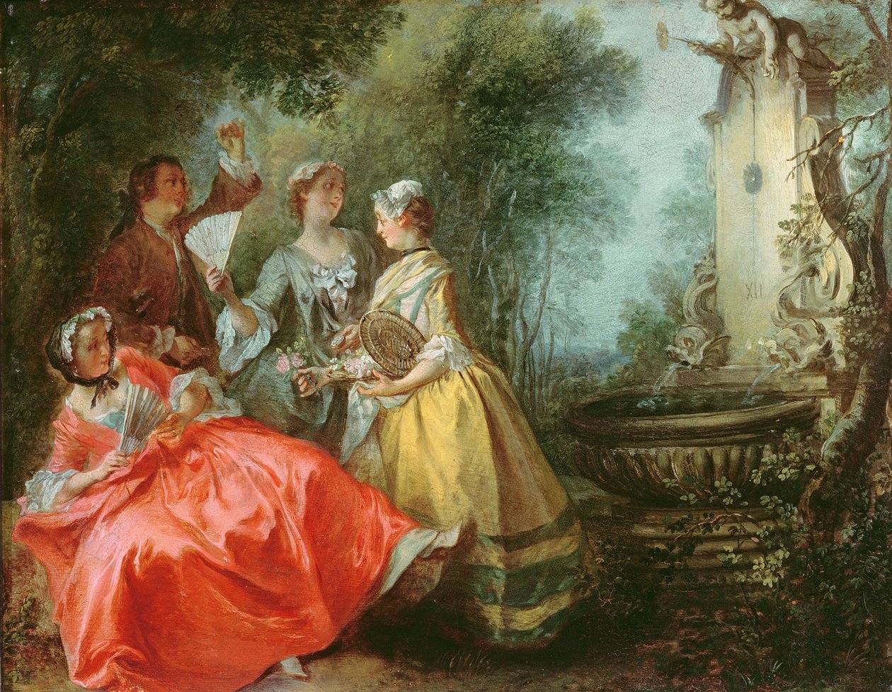 Čtyři časy dne: poledne, cca 1739-41 (olej na mědi) od Nicolas Lancret