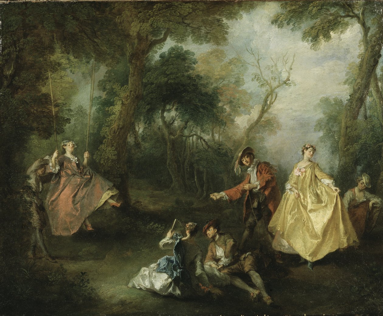 Houpačka, 1729 od Nicolas Lancret