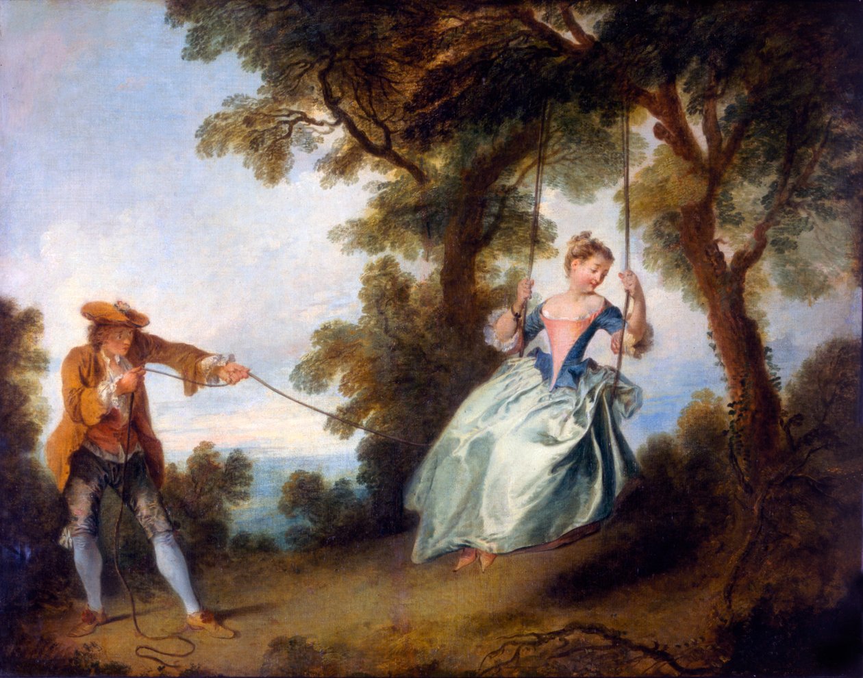 Houpačka, 1730 od Nicolas Lancret