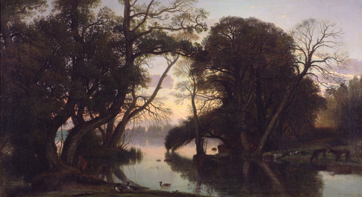 Podzimní večer, 1852 od Nicolas Louis Cabat