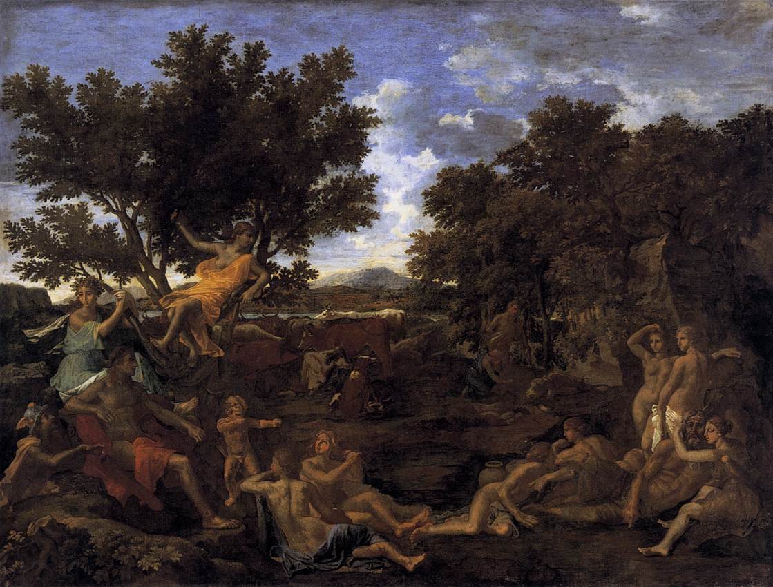 Apollo a Dafné od Nicolas Poussin