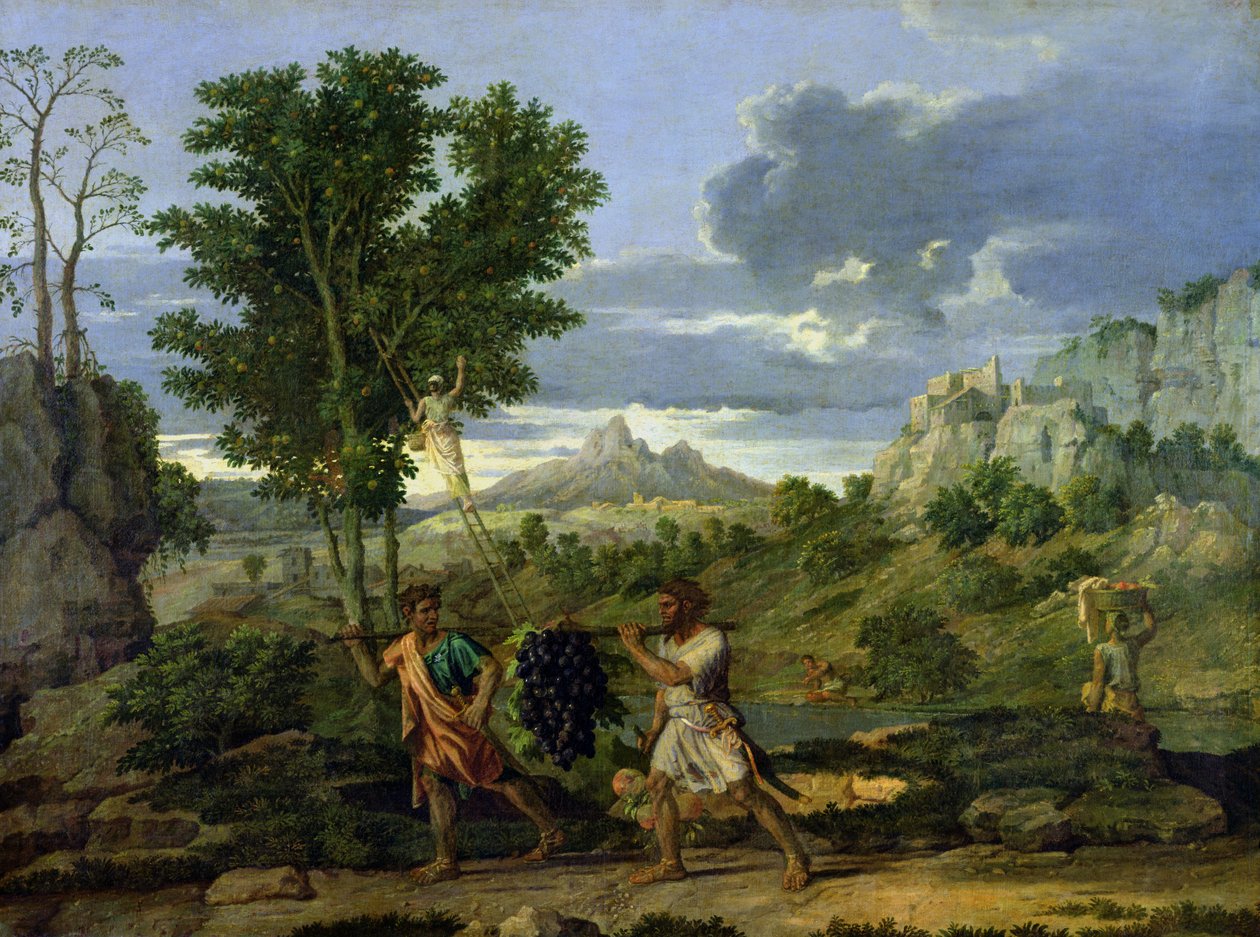 Podzim aneb Hrozen vzatý ze země zaslíbené, 1660-64 od Nicolas Poussin
