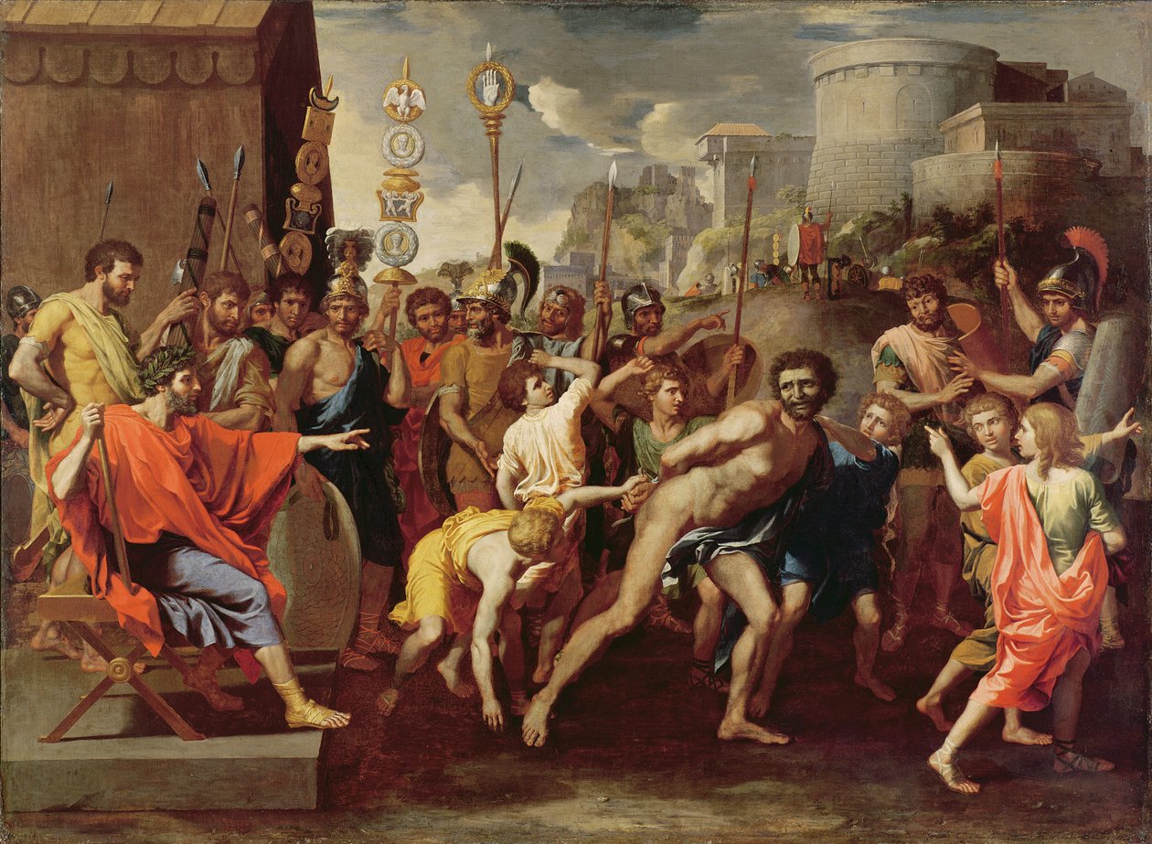 Camillus a školník z Falerii, c. 1635-40 od Nicolas Poussin
