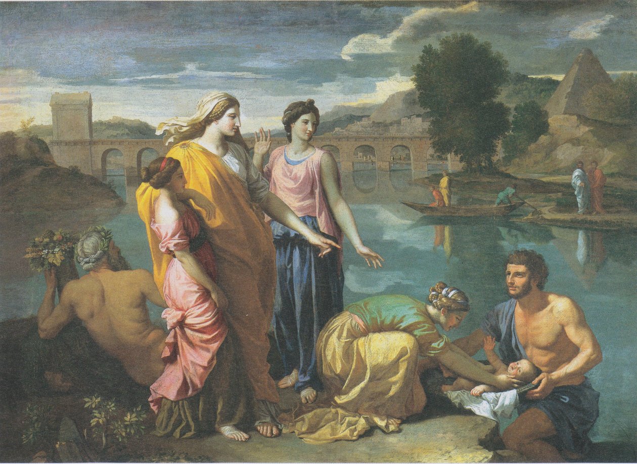 Nalezení Mojžíše od Nicolas Poussin