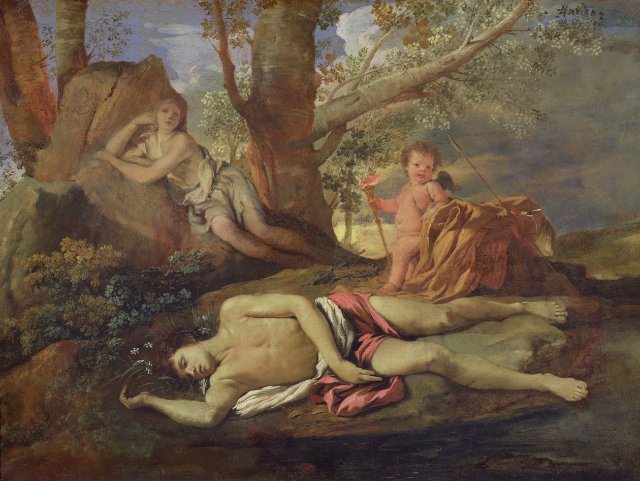 Echo a Narcis od Nicolas Poussin