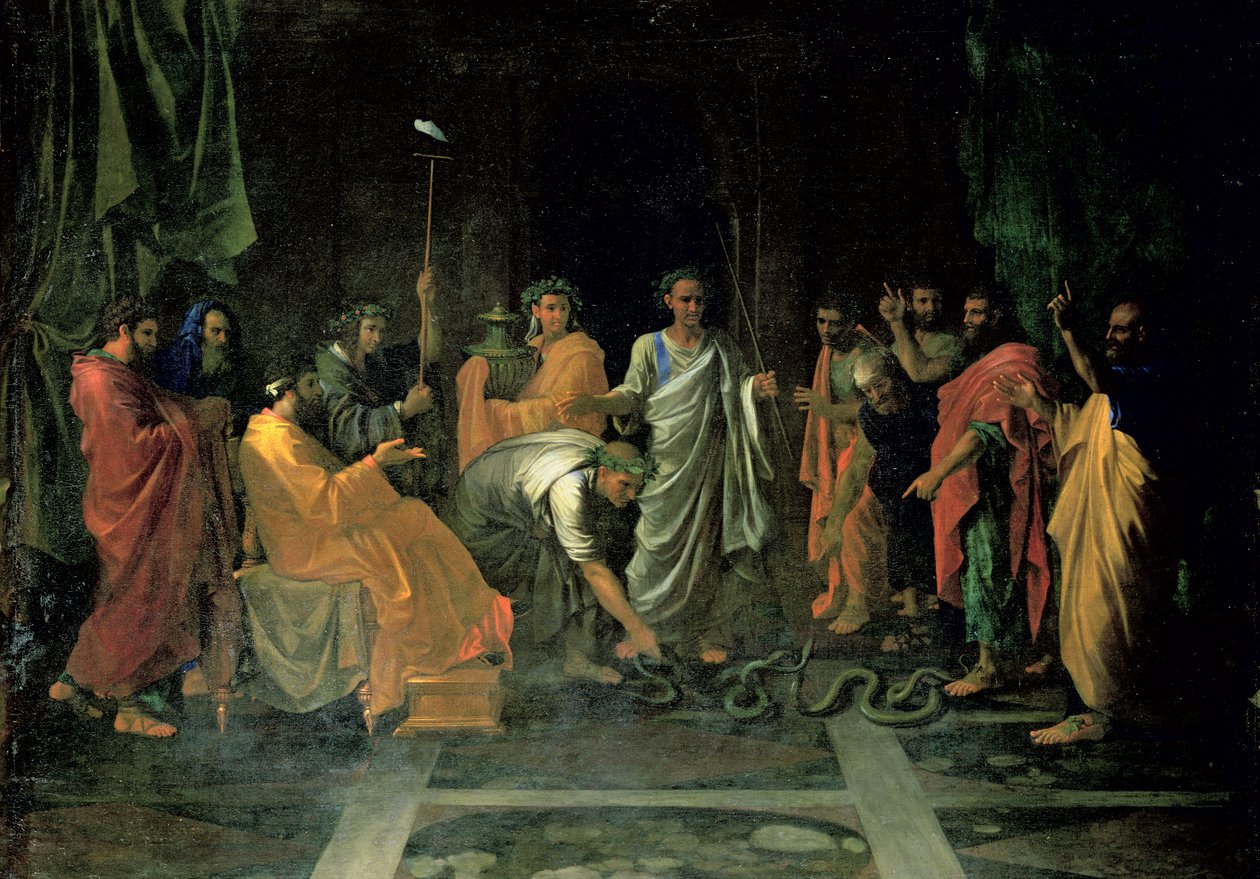 Mojžíš a drzý had od Nicolas Poussin
