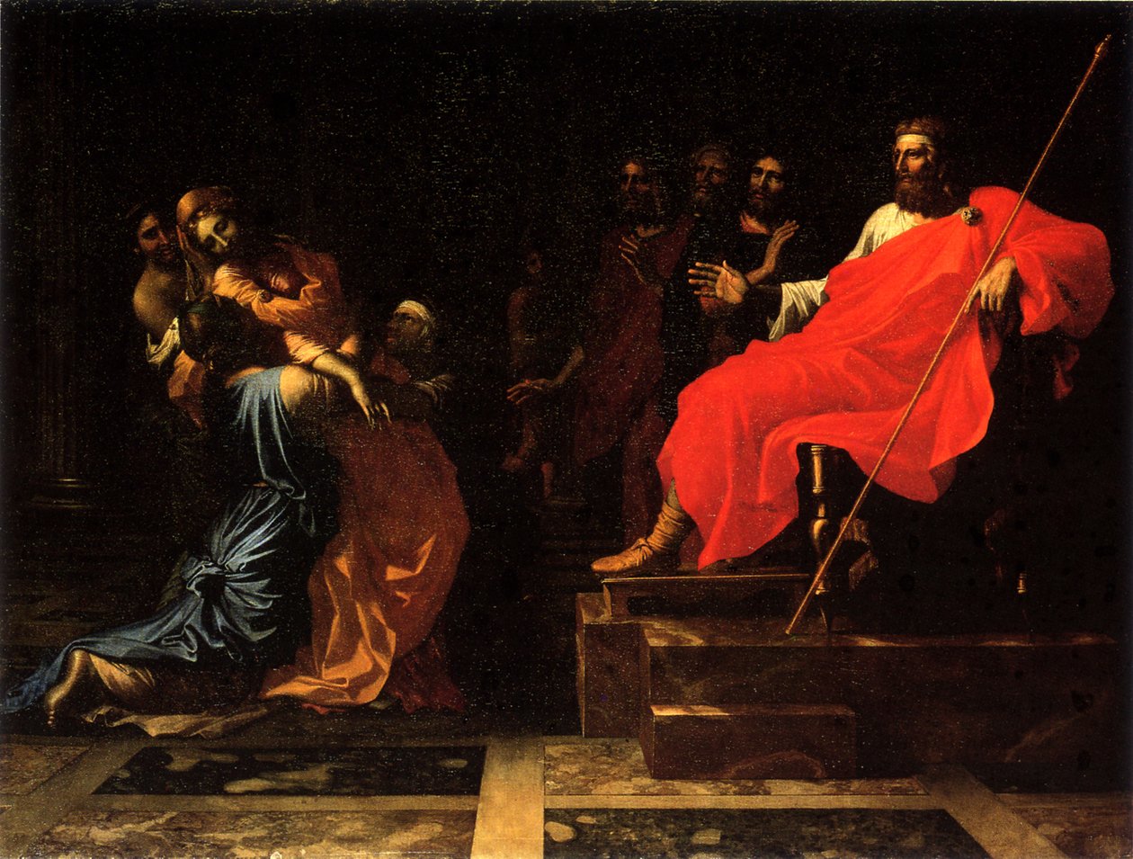 Ester před Ahasverem od Nicolas Poussin