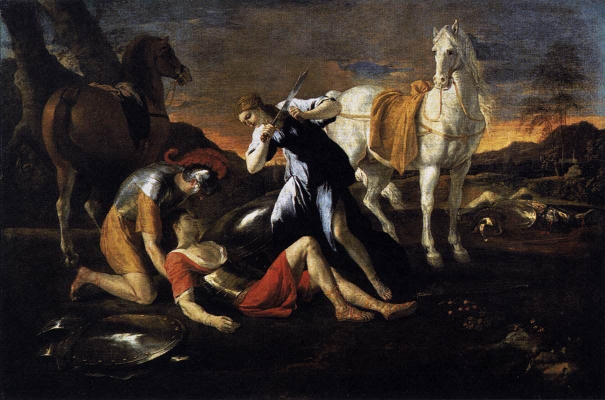 Tancred a Erminia od Nicolas Poussin