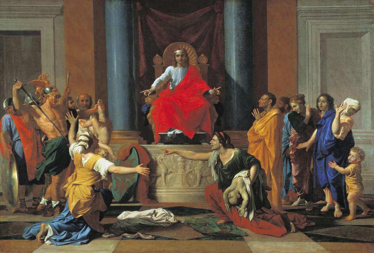 Šalamounův soud, 1649 od Nicolas Poussin